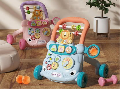 chariot marche bébé modèles simple bleu rose pâle