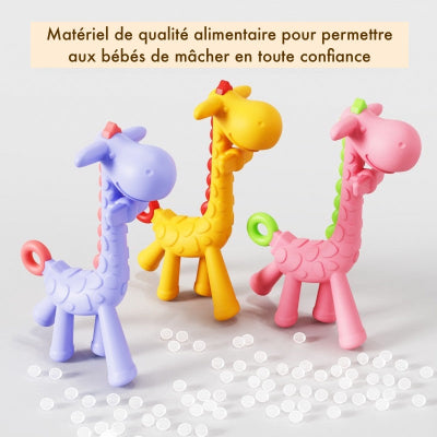 girafe violette jaune rose