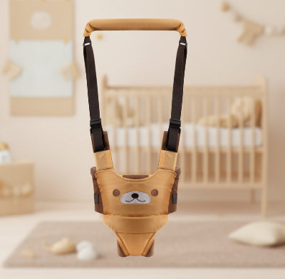 harnais marche bébé chien brun
