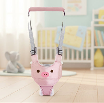 harnais marche bébé cochon rose