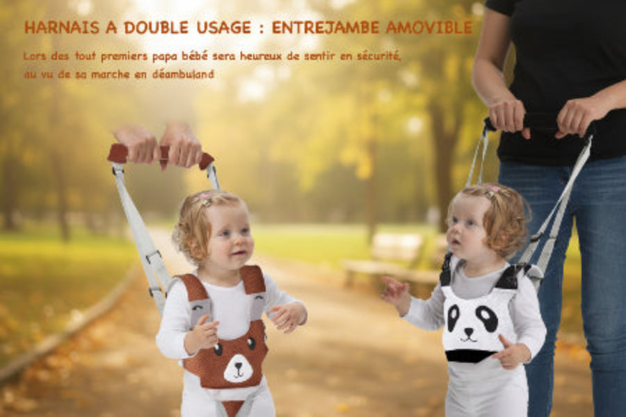 harnais marche bébé double usage