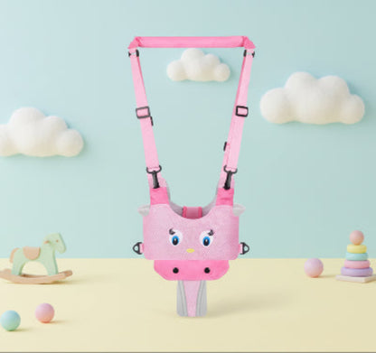 harnais marche bébé vache rose