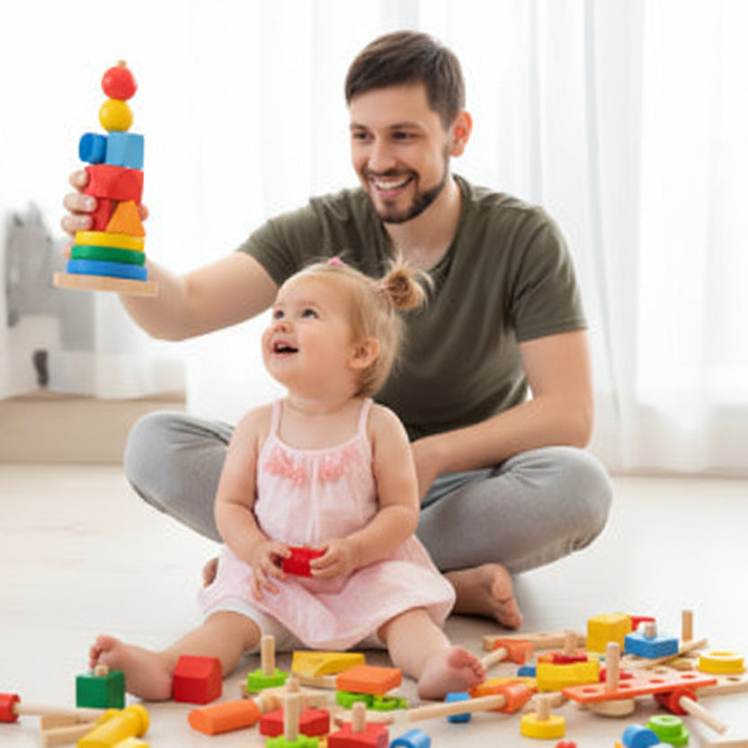 jeu de construction enfant papa