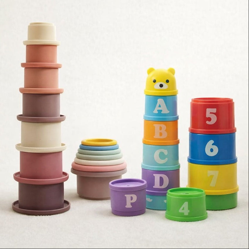 jeux construction bébé Gobelet 2 variantes fond neutre