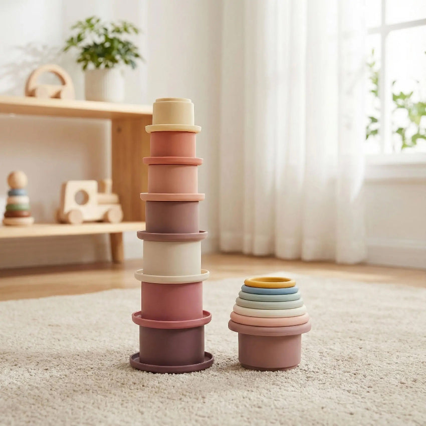 jeux construction bébé couleur pastel