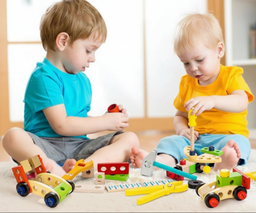 jeux de construction garçons jouant