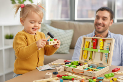 jeux de construction outils fillette papa