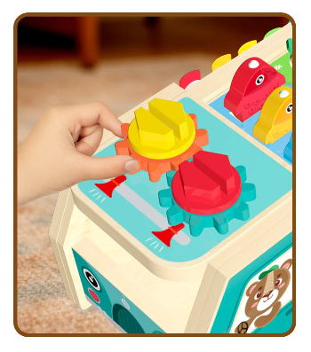 jeux montessori camion ferme démo boutons