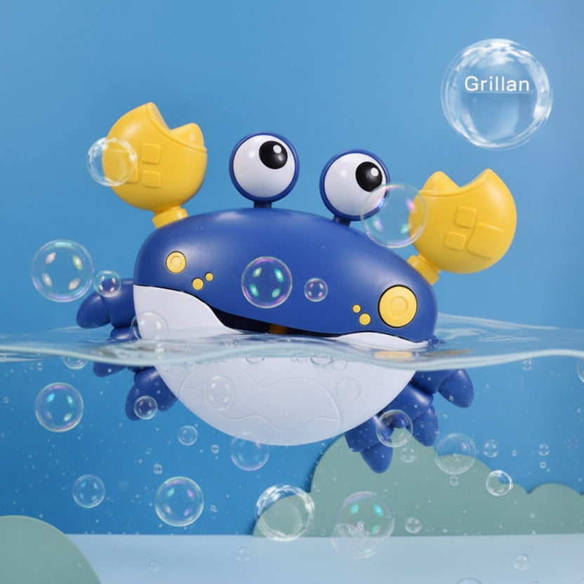 jouet de baignoire bébé crabe bleu bulles