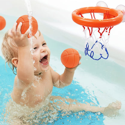 jouet de baignoire bébé panier de basket sourire