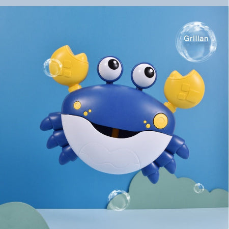 jouet de bain crabe bleu bulles