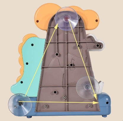 jouet de bain vue derrière avec ventoues