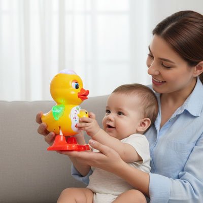 Jouet eveil bebe avec maman