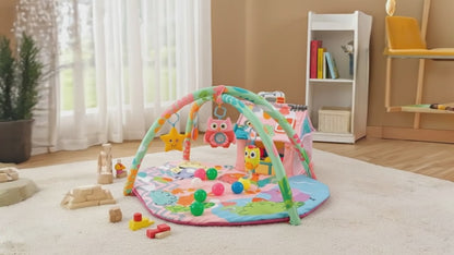 Tapis d'éveil bébé - Maisonnette 3en1