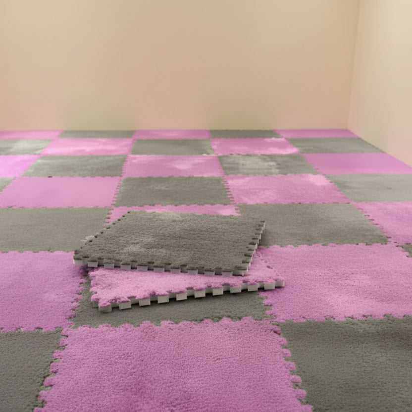 tapis de jeu puzzle pink