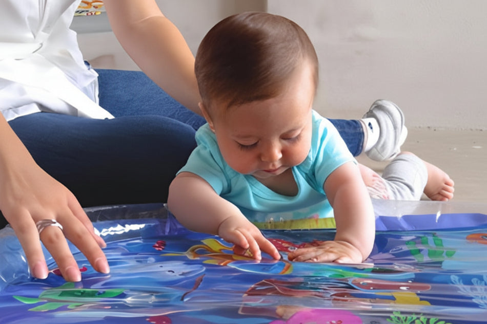tapis eau rond bébé maman