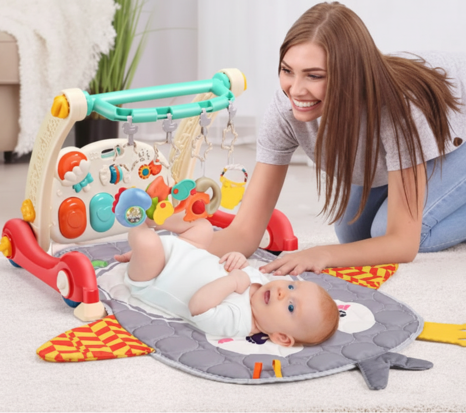 tapis éveil bébé hibou avec maman